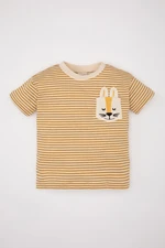 DEFACTO Baby Boy Crew Neck Striped Short Sleeve T-Shirt