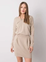 Dámské šaty Fashionhunters Beige