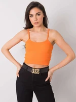 RUE PARIS Oranžový crop top