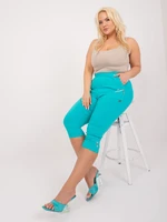 Turquoise fishing pants plus size without fastening