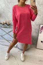 Oversize dress in fuchsia color