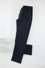 Trendyol Navy Blue Regular/Normal Cut Cotton Sweatpants