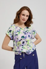 Women's patterned blouse MOODO - light purple