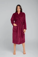 Bona women's long-sleeved robe - wine