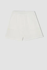 DEFACTO Regular Fit Normal Waist Short Leg Muslin Shorts