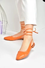 Fox Shoes Orange Women's Tied Ankle Flats shoes