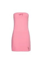 Tommy Jeans Šaty - TJW SIGNATURE BODYCON DRESS ružové