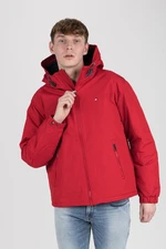 Tommy Hilfiger Bunda - HOODED BLOUSON červená