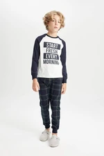 DEFACTO Boy Printed Long Sleeve Pajama Set