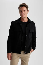 DEFACTO Regular Fit Polo Neck Shirt Jacket