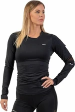 Nebbia Long Sleeve Smart Pocket Sporty Top Black XS Fitness tričko