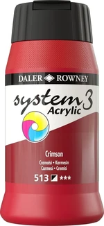 Daler Rowney System3 Farba akrylowa Crimson 500 ml 1 szt