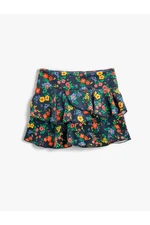 Koton Floral Ruffle Mini Skirt