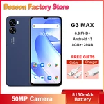 UMIDIGI G3 MAX 6.6" FHD+ Smartphone Android 13 8GB+128GB 50MP Camera 5150mAh Battery Dual SIM 4G Phone