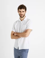White men's linen shirt Celio Damarlin