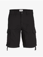 Černé pánské cargo kraťasy Jack & Jones Cole - Pánské