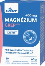 VITAR Magnézium 400 mg+vitamin B6+vitamin C příchuť grep 20 sáčků