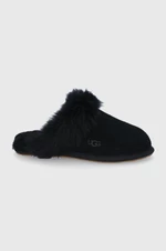 Semišové papuče UGG Scuffette II černá barva, 1122750.BLK