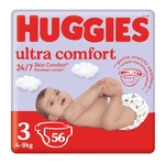 Huggies Ultra Comfort vel. 3 4-9 kg dětské plenky 56 ks