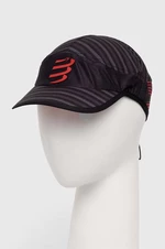 Šiltovka Compressport Pro Racing Cap čierna farba, vzorovaná, CU00003B