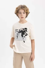 DEFACTO Boy Oversize Fit Crew Neck Printed T-Shirt