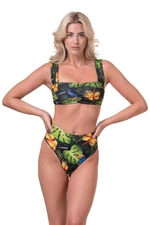 Women's swimsuit Nebbia High-energy retro bikini - top 553 jungle green S