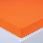 Napínacia plachta na posteľ froté EXCLUSIVE oranžová 160 x 200 cm