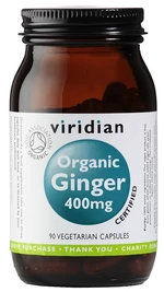 VIRIDIAN Organic Ginger 400mg, 90 kapsúl