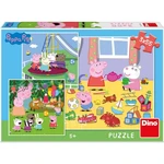 Dino Puzzle Peppa Pig na prázdninách 3 x 55 dielikov