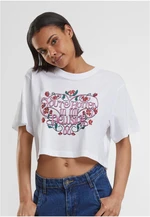 Women's short overized T-shirt Hotter Delusion white