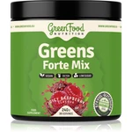 GreenFood Nutrition Greens Forte Mix prášek pro detoxikaci organismu a podporu imunity příchuť Juicy Raspberry 240 g