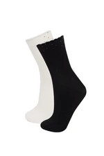 DEFACTO Women's 2-Pack Cotton Ankle Socks