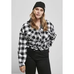 Women's short oversized shirt black/white