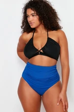 Trendyol Curve Navy Blue High Waist Corset Compression Bikini Bottoms