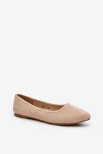 Women's suede ballerinas Beige Kommia