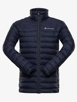 Dark blue men's winter quilted jacket ALPINE PRO GOREM