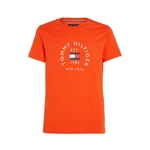 Tommy Hilfiger T-shirt - HILFIGER FLAG ARCH TEE orange