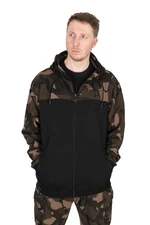 Fox mikina lw black camo split zip hoody - s