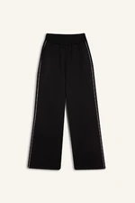 DeFactoFit Wide Leg Pocket Wide Leg Standard Length Elastic Waist Pique Sweatpants