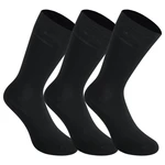 3PACK Styx high bamboo black socks