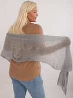 Grey knitted women's scarf