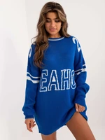 Cobalt Blue Oversize Long Sleeve Sweater