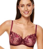 Gorteks Coco embroidered soft bra dark red