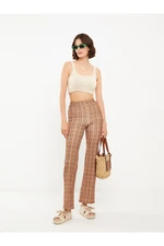 LC Waikiki Patterned Women's Trousers with Elastic Waist