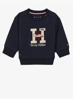 Tmavomodrá dievčenská mikina Tommy Hilfiger