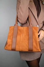 LuviShoes 175 Tan Suede Women's Handbag