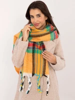 Orange warm checkered scarf