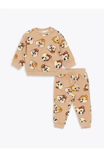 LC Waikiki Crew Neck Long Sleeve Chip and Dale Printed Baby Boy Sweatshirt and Tracksuit Bottom 2-Piece Set