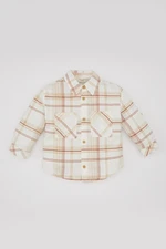 DEFACTO Baby Boy Twill Checkered Long Sleeve Shirt