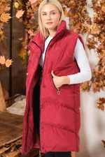 Z6743 DEWBERRY LADIES' VEST-PLAIN BURGUNDY